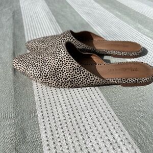 Madewell Animal Print Black and Cream Women’s Mules